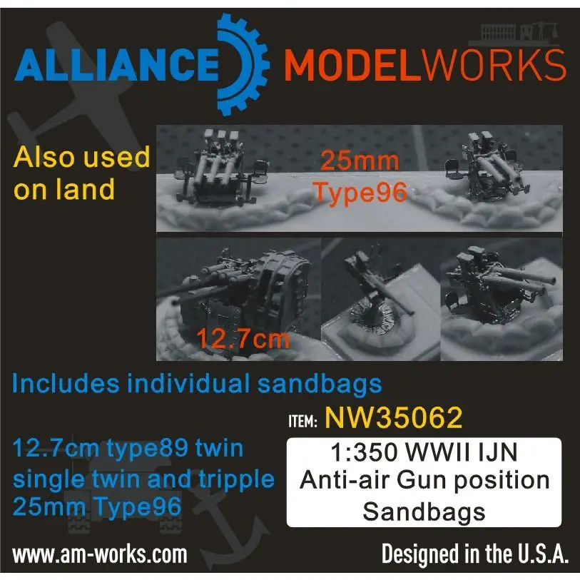 Противовоздушные мешки AM-WORKS NW35062 1/350 Второй мировой войны IJN-комплект деталей для