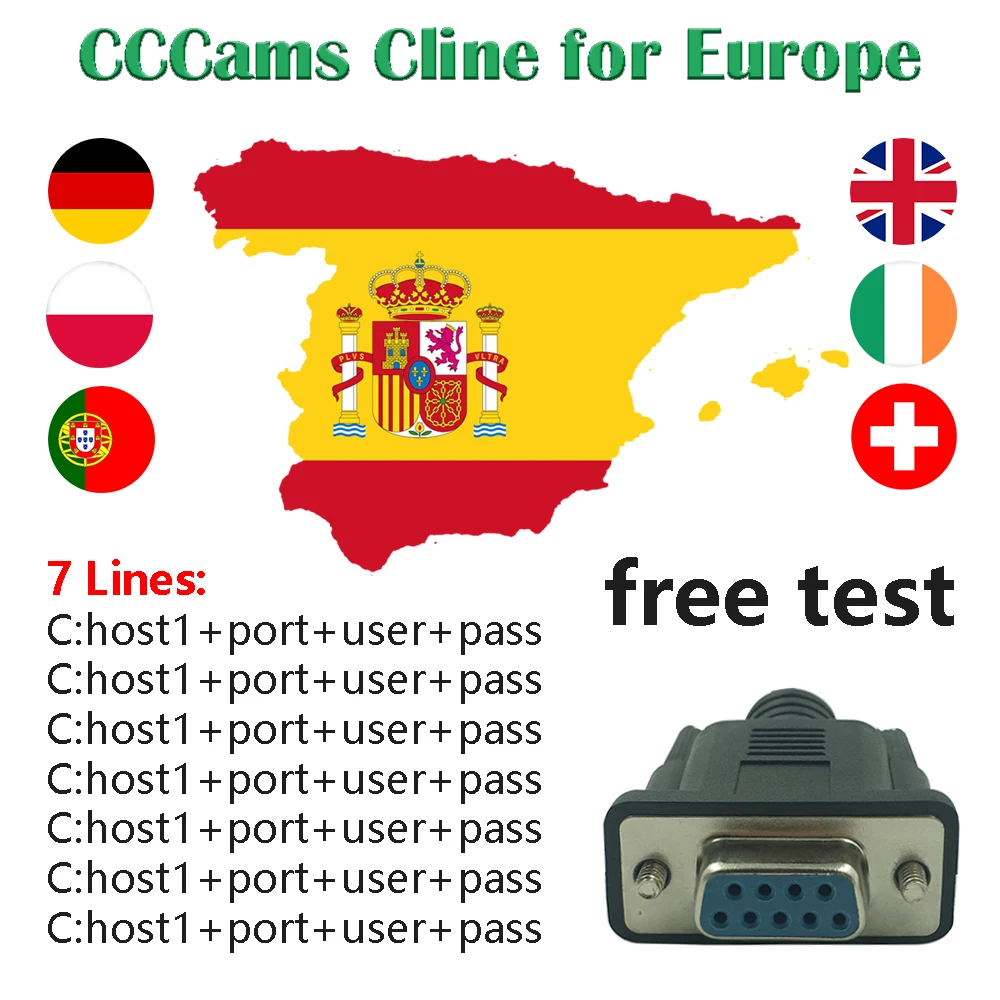 CCCams Испания 7 Клинок для спутникового приемника ТВ коробка CCCams сервер для спутникового ТВ рецептор Freesat V7 CCCams Португалия