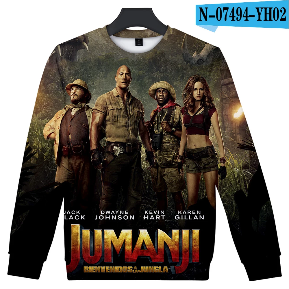 Уличная одежда Jumanji толстовки с круглым вырезом и длинными рукавами из хлопка Harajuku Jumanji толстовка с капюшоном для мужчин Уличная одежда размера плюс - Цвет: Золотой