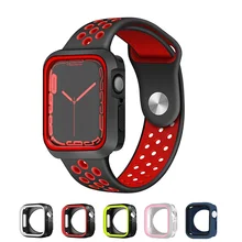 

Silicone cover For Apple Watch case 44mm 40mm 45mm 41mm 42mm/38mm Accessories Bumper Shell Protector iWatch series 6 5 4 3 SE 7