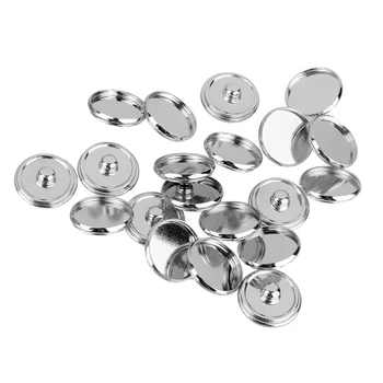 

20pcs 20mm Blank Snap Button Base Rhinestone Noosa Bracelet Ring Findings
