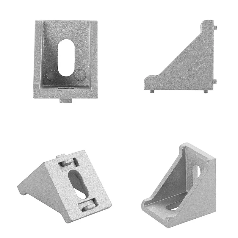 10Pcs Aluminum L Shape Brace Corner Joint 90 Degree Right Angle Fasten Bracket