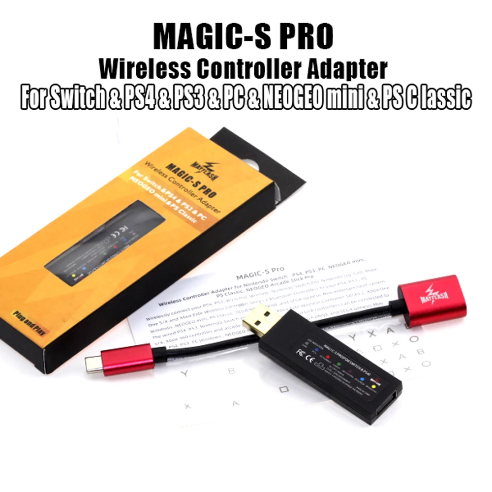 Mayflash Magic S Pro Wireless Controller Adapter For Nintend Switch For Ps4 For Ps3 For Neogeo Mini For Ps Classic For Logitech Replacement Parts Accessories Aliexpress