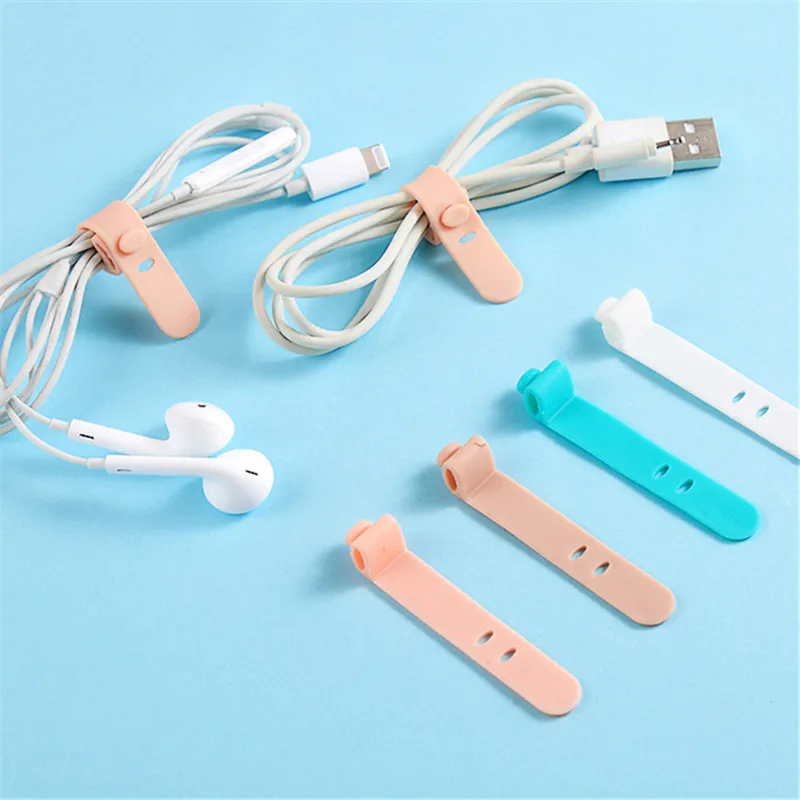 4 шт. силиконовые застежки крючки для наушников|Кабельные стяжки| |