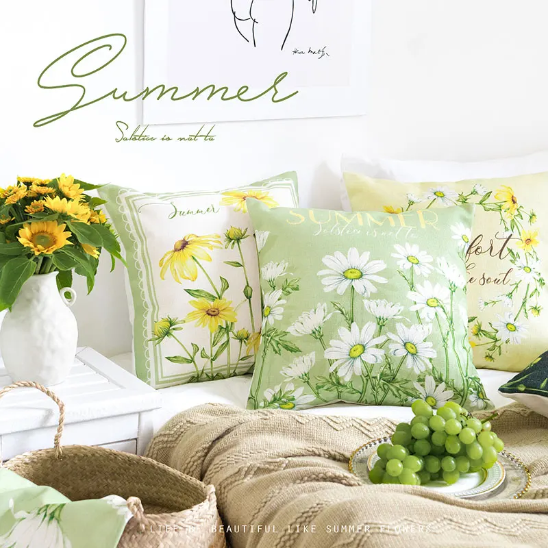

45x45cm home decor pillow cover pillow covers decorative nordic flower pillow fall autumn decoration Small floral cushion cover