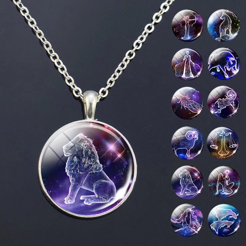 En venta Colgante de cúpula de cristal con 12 signos del zodiaco para mujer, collar con constelaciones, joyería de moda para mujer, Cáncer de Virgo, Aries, Gemini, regalo de cumpleaños 16Wmz9OK En venta Colgante de cúpula de cristal con 12 signos del zodiaco para mujer, collar con constelaciones, joyería de moda para mujer, Cáncer de Virgo, Aries, Gemini, regalo de cumpleaños 16Wmz9OK