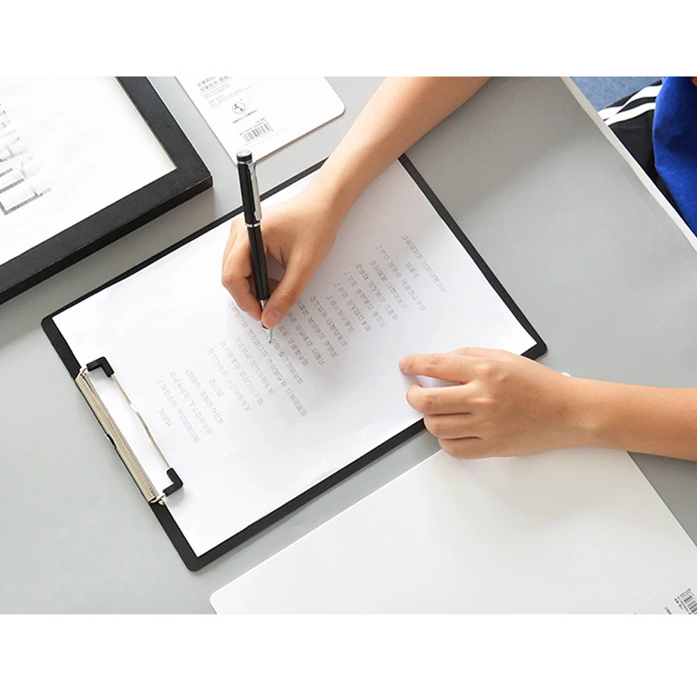 Пластиковая папка для бумаг металлический зажим блокнот письма документов