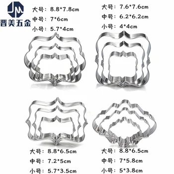 

Lace-up Blessing Frame 12 Pieces Stainless Steel Biscuit Model Cookie Cutter Die Baking Tool Cake Mould