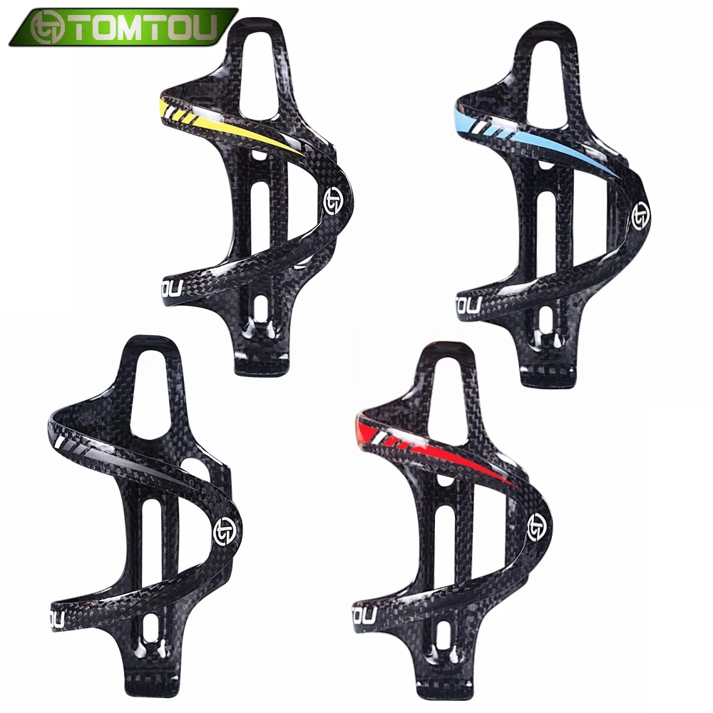

TOMTOU Full Carbon Fiber Bicycle Bike Light Drink Water Bottle Cage Holder For Mountain / Road Cycling Accessories