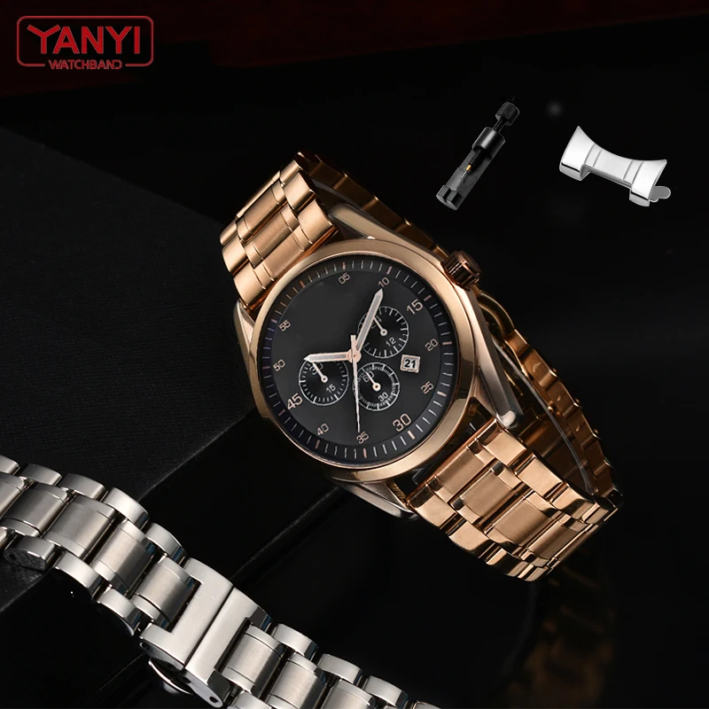 Stainless Steel Watchband 14mm 15mm16mm17mm 18mm 19mm 20mm 21mm 22mm 23mm 24mm Metal Wristwatches Band for Lon-gines watch strap