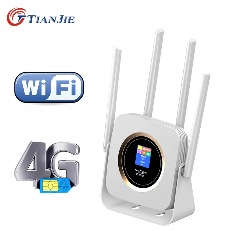 TIANJIE Router CPE904 con tarjeta Sim 4G, LTE, punto de acceso, de CPE de bolsillo, Wifi, antena LAN WAN|Combos de módem-rúter| - AliExpress
