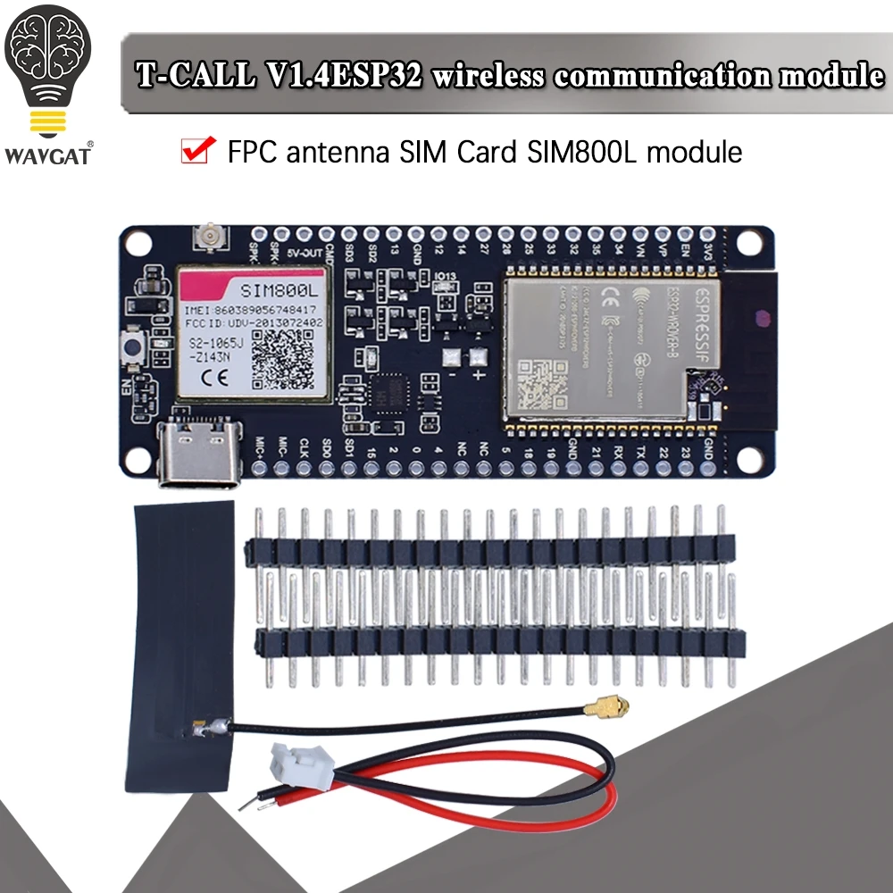 Беспроводной модуль TTGO T-Call V1.4 ESP32 SIM-антенна SIM800L и GSM/GPRS антенна для arduino |