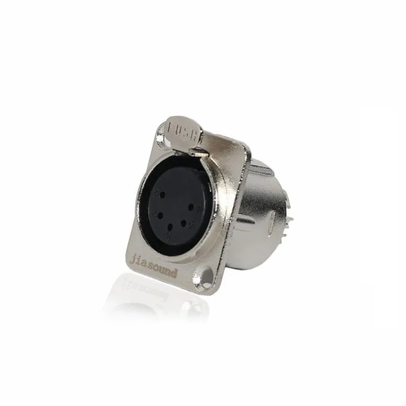 Female 5Pin XLR разъем для аудио микрофона Мужской Женский Разъем Панель Шасси металлический квадратный провод разъем XLR Jack - Цвет: Female