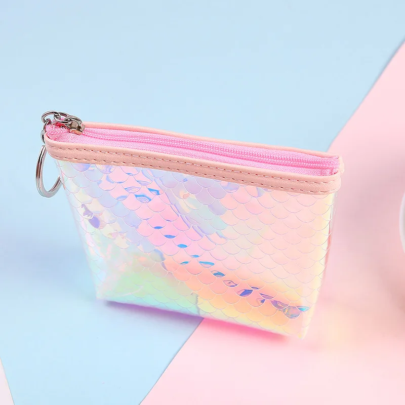 coin purse 05 Модный женский держатель для карт, ПВХ, Русалочка, кошелек для монет, женский маленький кошелек, мини квадратный лазерный кошелек, сумки для рук, клатч, кошельки - Цвет: coin purse 05
