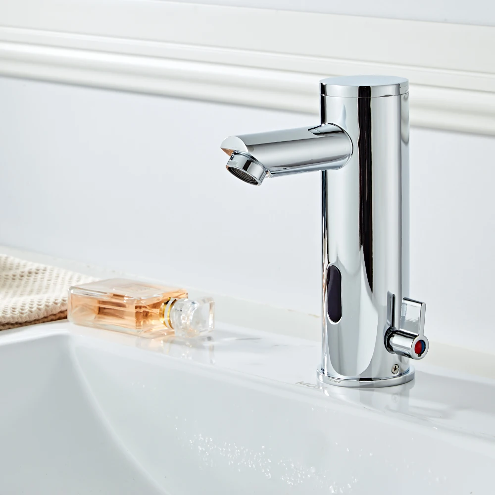 

Hot Induction Faucet Automatic Sensor Sensor Touchless Faucet Bathroom Sink Non-Touch Faucet Copper Sink Tap Hot Cold Mixer Fau