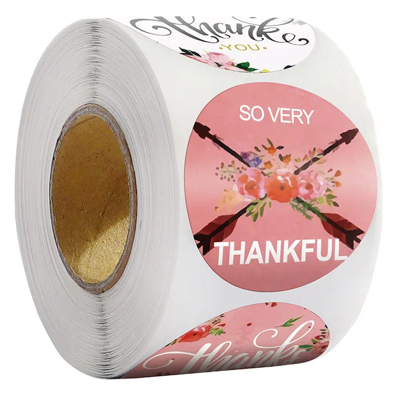 

Garland Roll Thank You Seal Sticker Envelope Decoration Label