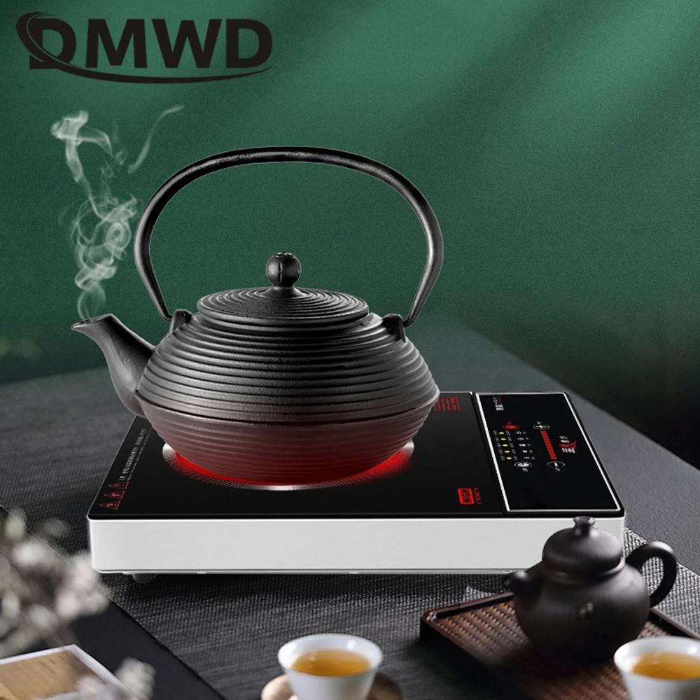 DMWD Household Electric Stove 2200W Induction Cooker Tea Maker Water Heater Hot Plate Electromagnetic Oven Kitchen Tool 220V 3