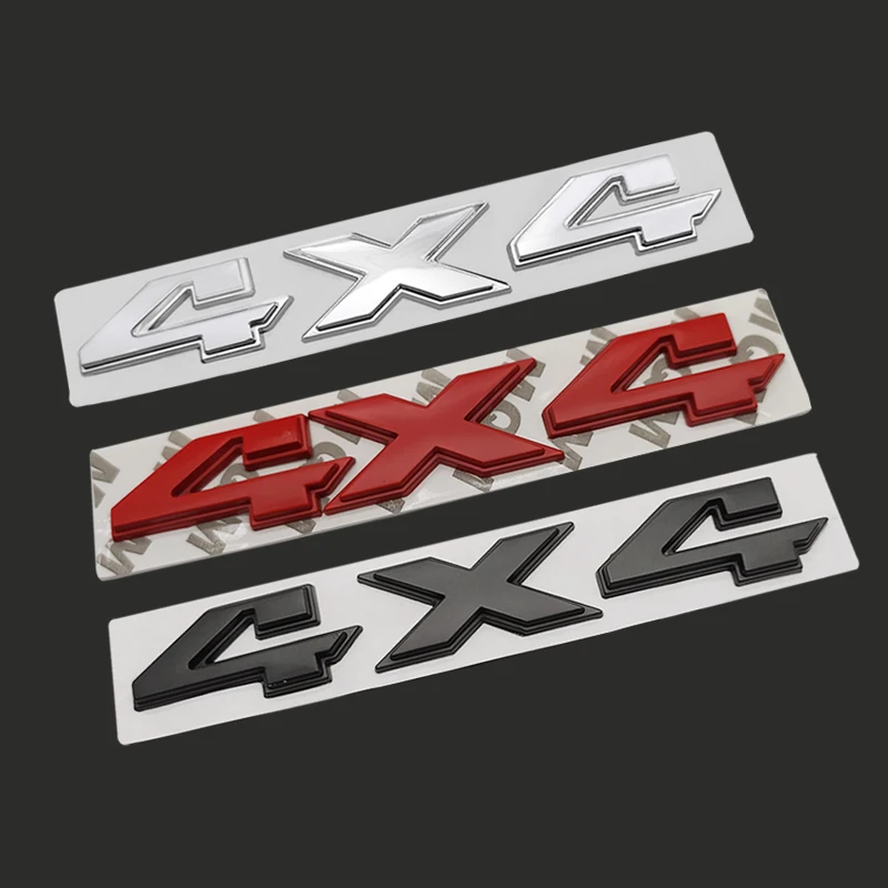 

3D Metal 4X4 Car Sticker Emblem Badge Decals Car Tail Sticker for Dodge Ram 1500 2500 3500 4X4 Jeep Grand Cherokee Wrangler Ford