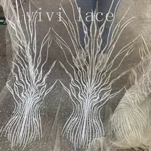 Hs01#5 ярдов offwhite микс серебряные, в точку приклеенная печать сетка с блестками Тюлевая сетчатая кружевная ткань для пиления/вечернее платье/сцена