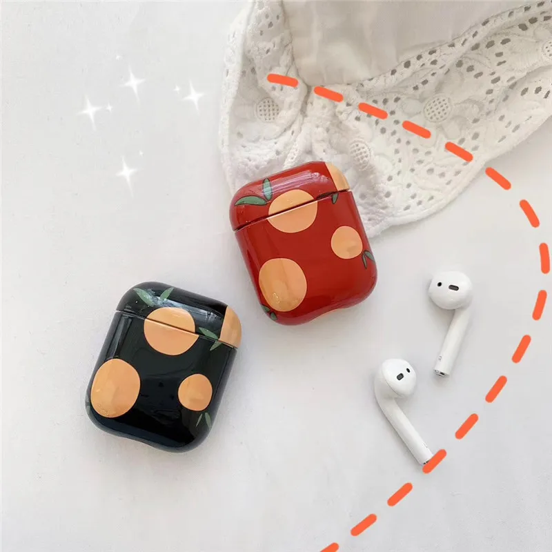 Милый компьютер чехол для AirPods Лето фрукты сердце Bluetooth наушники крышка личности