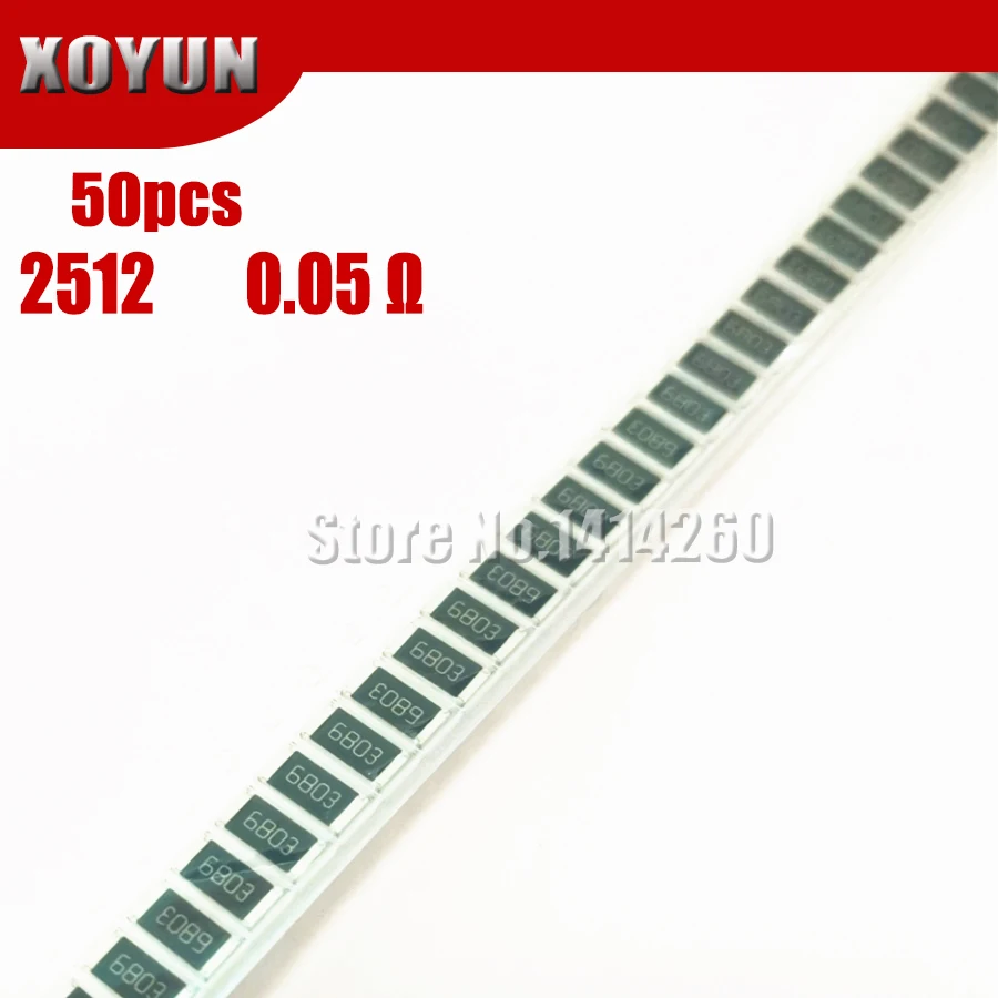 50 шт. 2512 SMD резистор 1% 1 Вт 0.05R 0,05 Ом 50mR R050