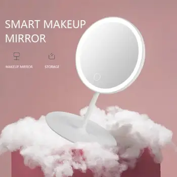 

360 ° Rotation Touch Control Table Mirror Mirror Lamp Portable Luminous Beauty Bathroom Gift Magnifying Mirrors LED Lighted USB