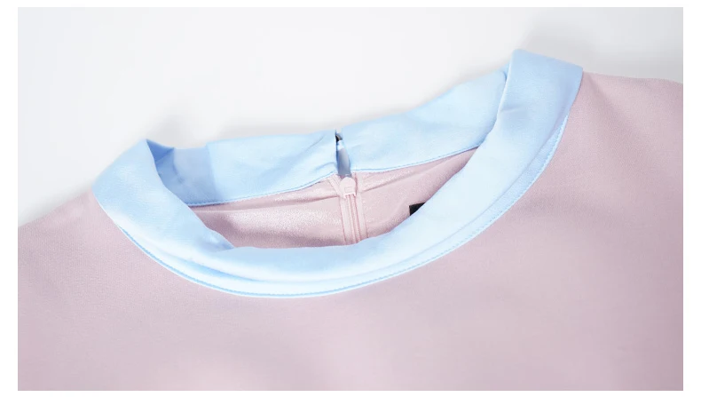L~ 4XL 5XL милое розовое осеннее гофрированное вечернее платье однотонное модное платье в полоску с тонкой талией женская одежда больших размеров AOFULI A4136