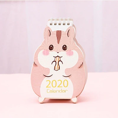 Kawaii, мультяшный настольный календарь, креативный, милый, мини,, настольный календарь, подарок, офисный, для программы, для школы, планировщик, стационарные принадлежности, 00023 - Цвет: Hamster