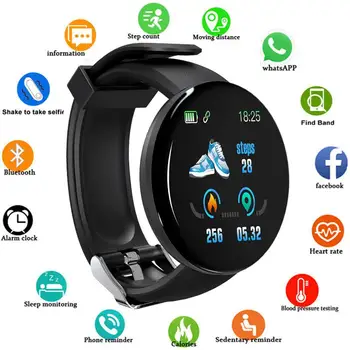 

D18 Watch Smart Bracelet Heart Rate Monitor Blood Pressure Measurement Healthy Life Sleep Tracker for iOS for Android Phone