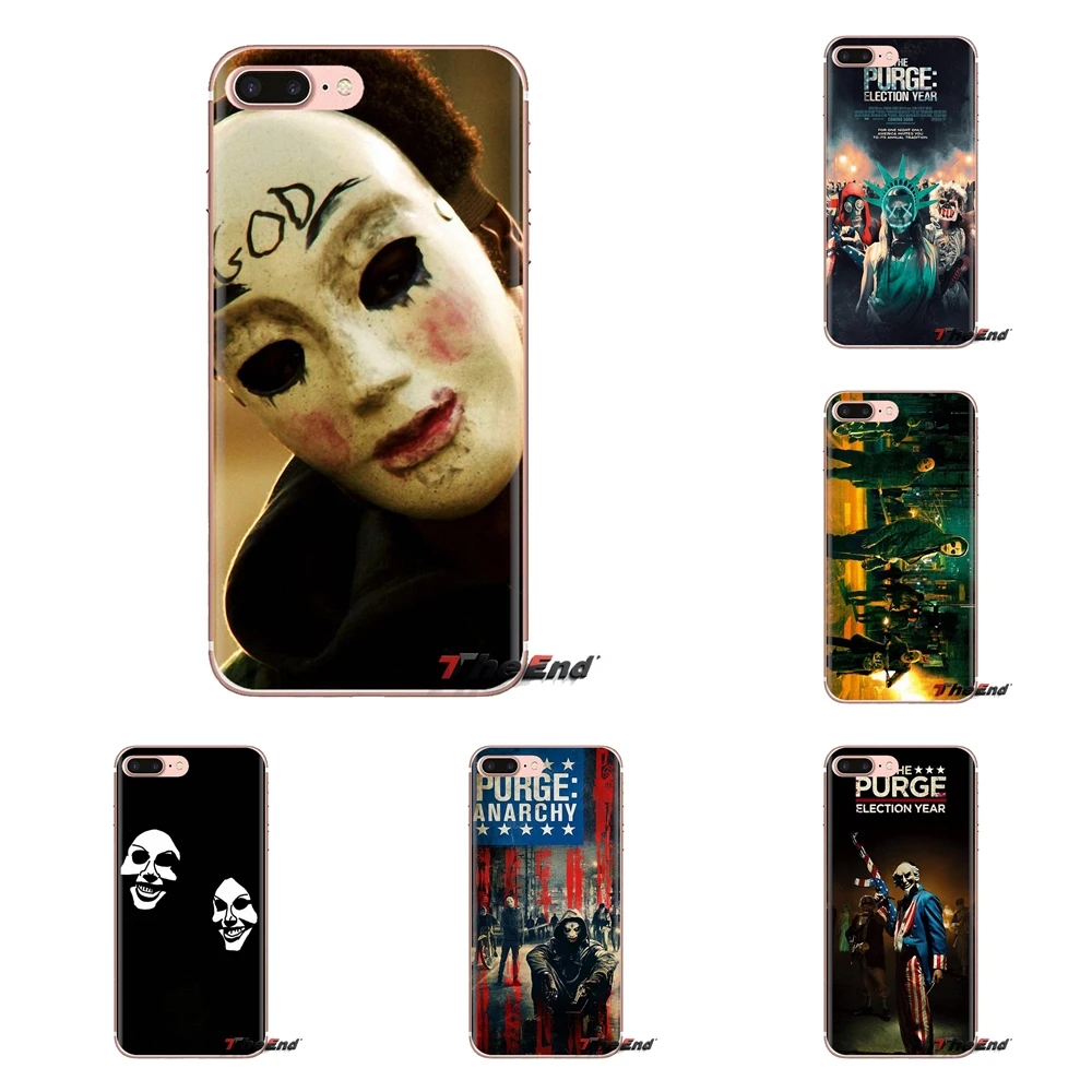 Soft Covers For Huawei G7 G8 P7 P8 P9 Lite Honor 4C 5X 5C 6X Mate 7 8 9 Y3 Y5 Y6 II 2 Pro 2017 The Purge Mask Smiling Face Movie |