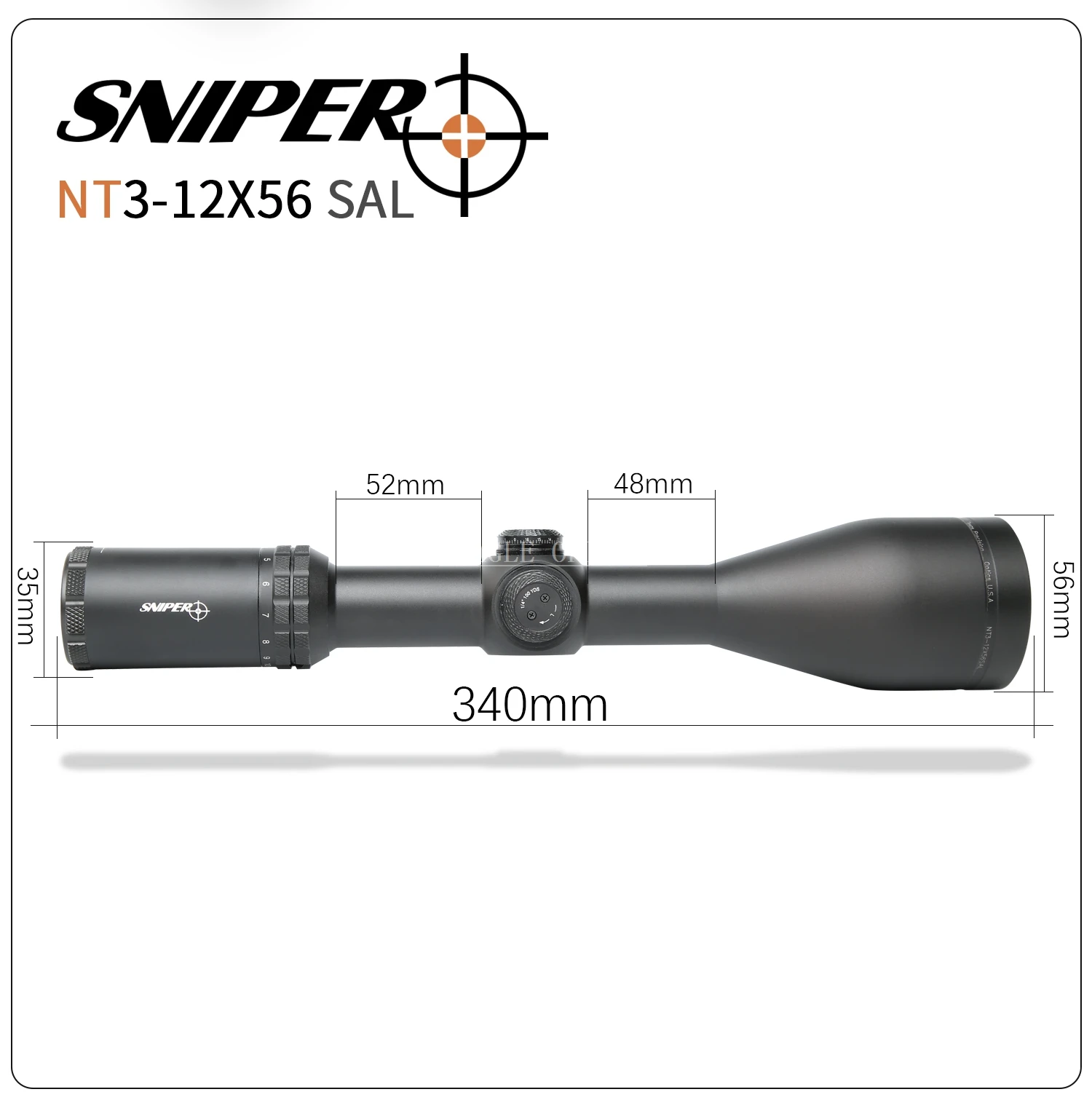 SNIPER NT 3-12x56 SFIR прицелы для охоты тактический оптический прицел полноразмерный стеклянный гравированный прицел RGB прицел для винтовки с подсветкой