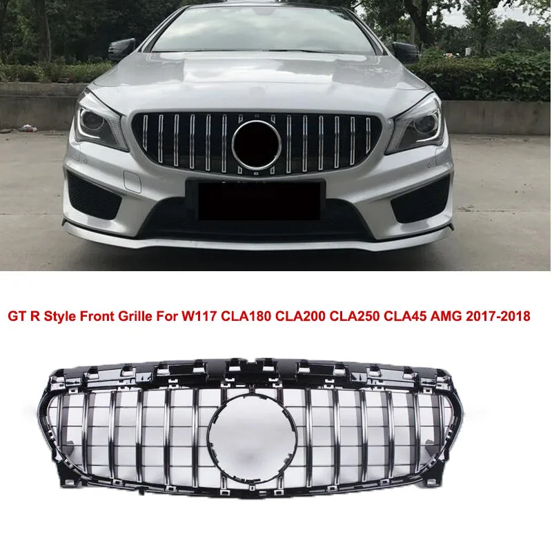 Передняя решетка для Benz W117 CLA180 CLA200 CLA250 CLA45 AMG 17-18 GT R верхняя гриля сетчатая