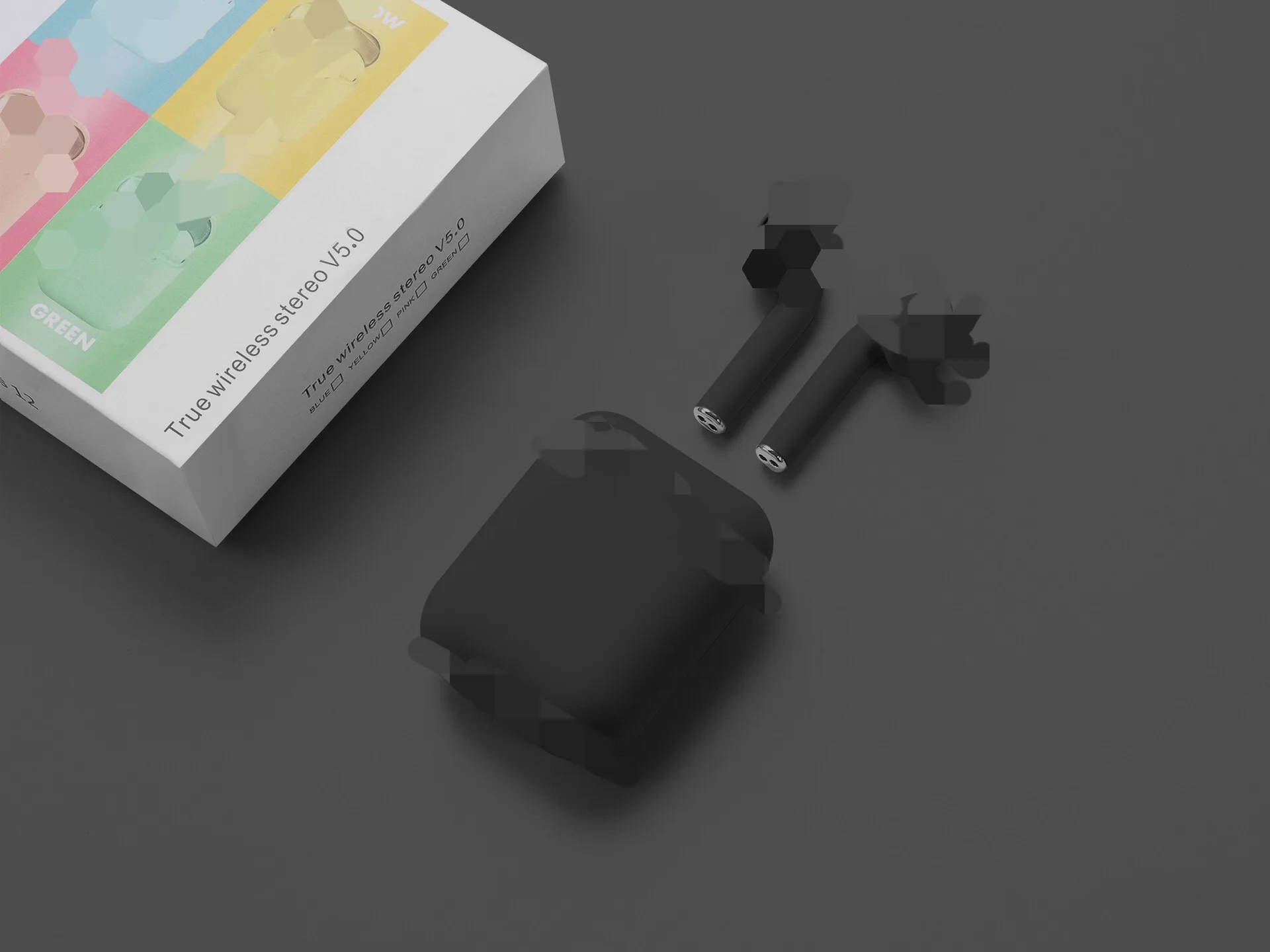 Macaron black I12 TWS Беспроводные наушники с Bluetooth 5,0, сенсорные наушники, свободные руки, бизнес наушники, Спортивная гарнитура для всех смартфонов - Цвет: Macaron black