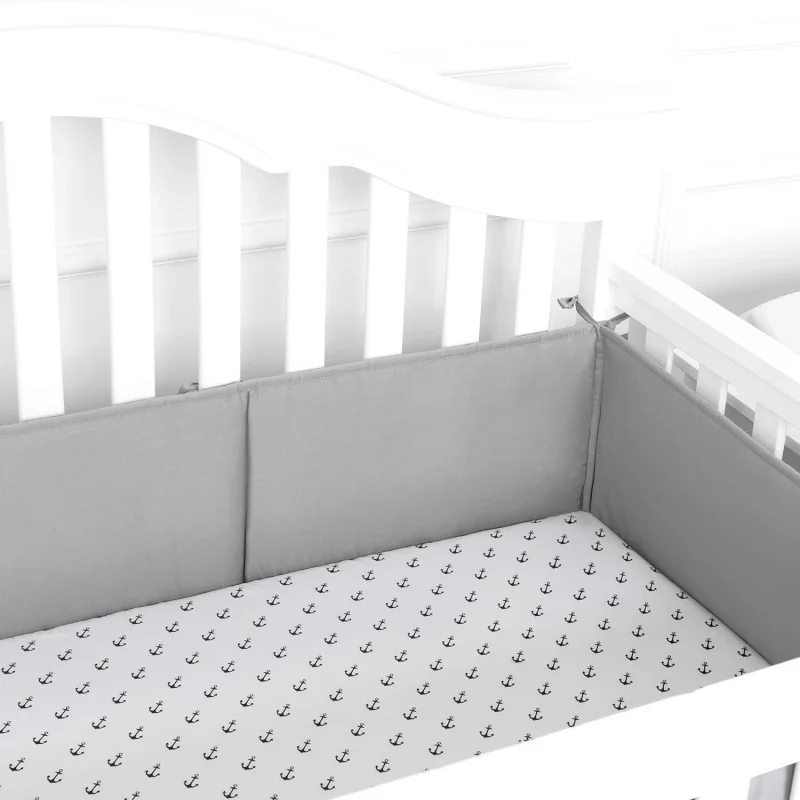 1 set Breathable Cotton Crib Bumper Crib Bumper Pads Washable Padded