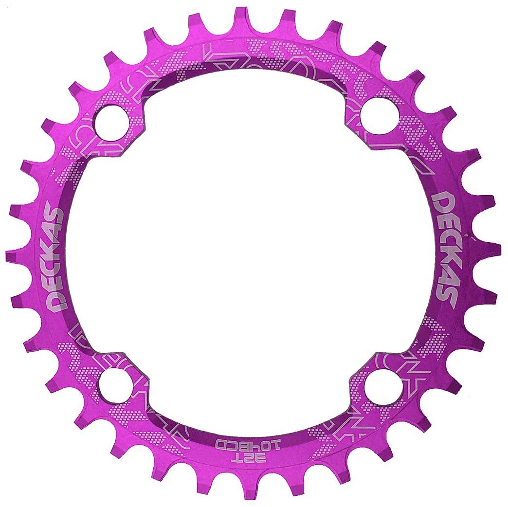 Purple Disc 38T Deckas 104BCD круглая узкая широкая цепь MTB горный велосипед 104BCD 32T 34T 36T 38T Запчасти для зубной пластины - Цвет: Purple Disc 38T