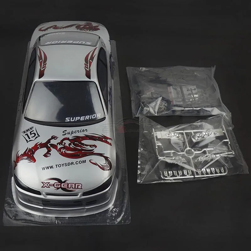 2set Silvia 7 S009 S15 1/10 1:10 PVC painted body shell for 1/10 RC hobby racing car free shipping