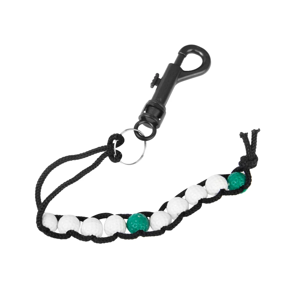 Golf Beads Score Counter With Clip + 18 Holes 9 Shots Golf Score Counter Round Scoring Tag