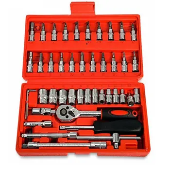 

46Pcs Socket Combination Tool set Wrench Socket Spanner Screwdriver for Household Motorcycle Car Repair Hand Tools