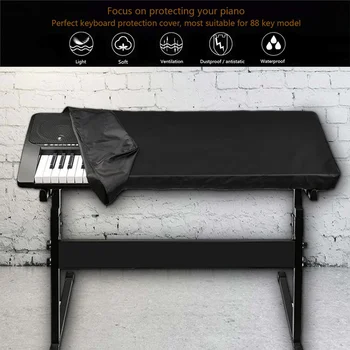 

Electronic Digital Piano Keyboard Cover Dustproof Durable Foldable for 61/88-key Dirt-Proof Protector Piano Covers on Stage