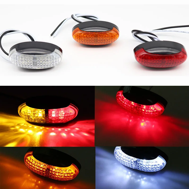 4LED 12V/24V автомобиль грузовик с прицепом прозрачные боковые Габаритные