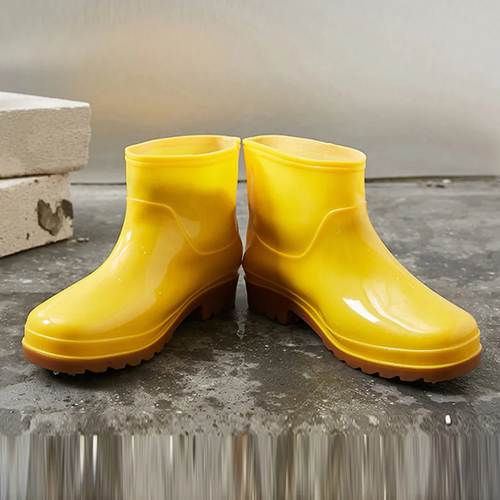 Мужские непромокаемые ботинки водонепроницаемые на квадратном каблуке для