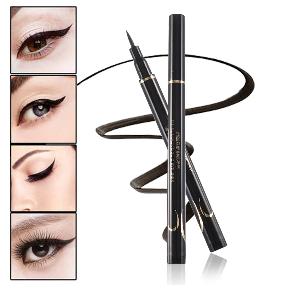 1Pc Useful Black Matte Fine Long Lasting Liquid Eyeliner Water Pen Waterproof Quick-drying EyeLiner Pen EyeMakeup Cosmetic Tool