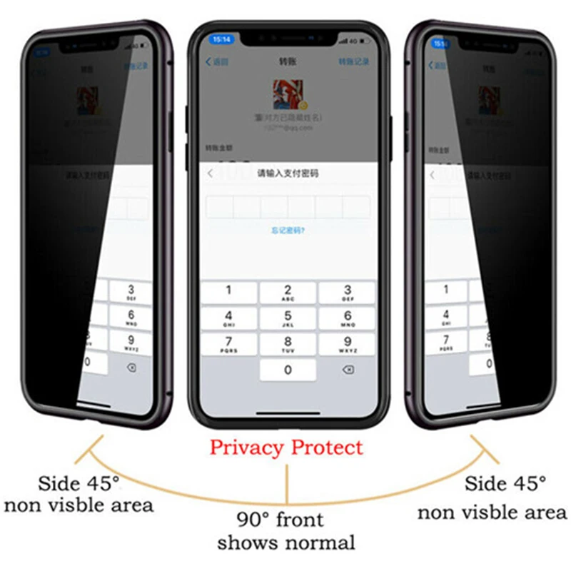 Защитное покрытие магнитного экрана противоударный 360 ° Магнитный чехол для телефона двойное закаленное стекло анти-пип для iPhone X XS XR 6 7 8