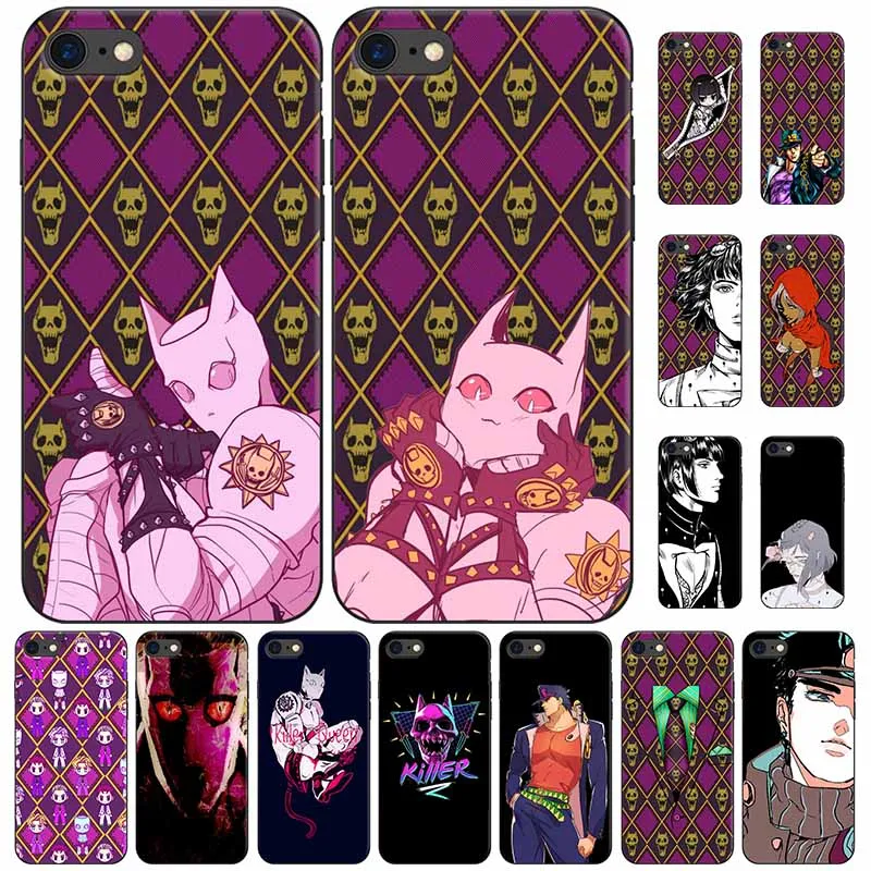 

Japan Cartoon Funny Killer Queen Jojo's Bizarre Adventure Cases phone Case For Apple iPhone X XR XS MAX 5 5S 6S 6 7 8 Plus Cover