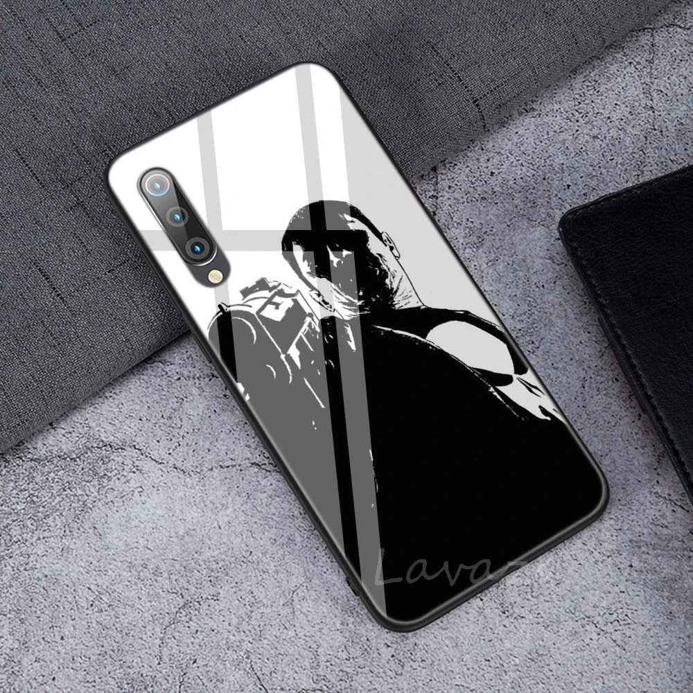 TG10 Lavaza Co mi c schwarz Каратель аниме закаленное стекло мягкий чехол для Xiaomi Redmi Note 5 6 7 Pro mi 8 Lite 9 A1 A2 F1 TPU чехол - Цвет: TG10