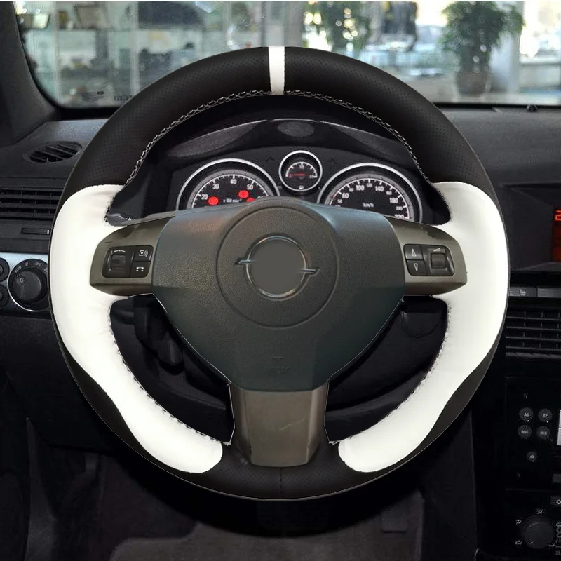 Искусственная кожа Чехол рулевого колеса автомобиля для Opel Astra(H) Signum Corsa 2004-2009 Zaflra(B) 2005- Vectra(C) 2005-2009