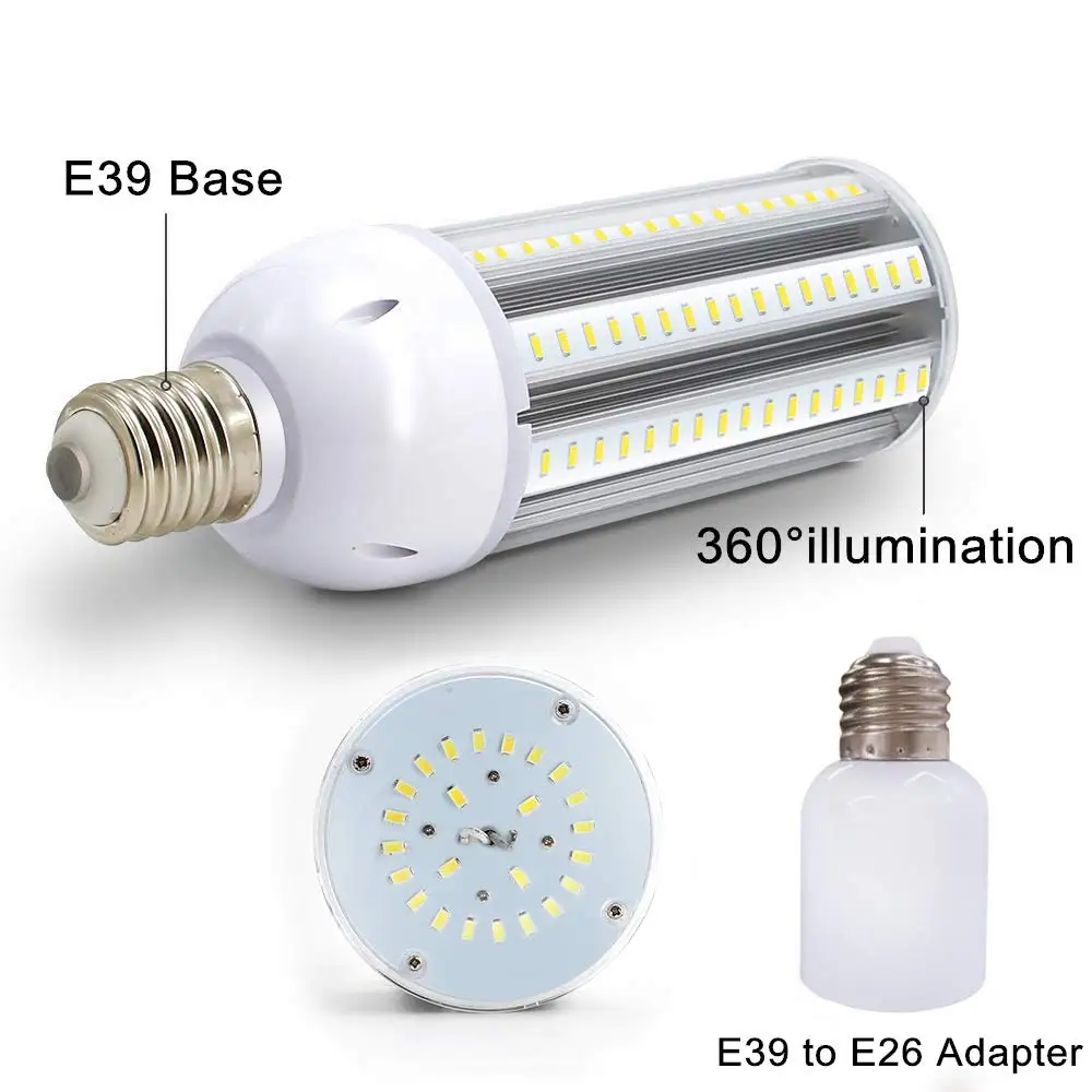 54W LED Corn Light Bulb,6000 Lumens, E39 Mogul Base Street and Area Lights, 400 Watt Equivalent Replacing,daylight