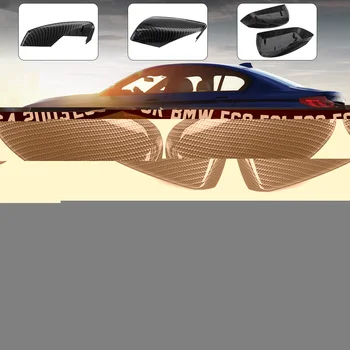 

ABS Side Wing Mirror Cover Caps Carbon Fiber Look RearView Mirror Case Cover for BMW E60 E61 E63 E64 2003 2004 2005 2006-2008
