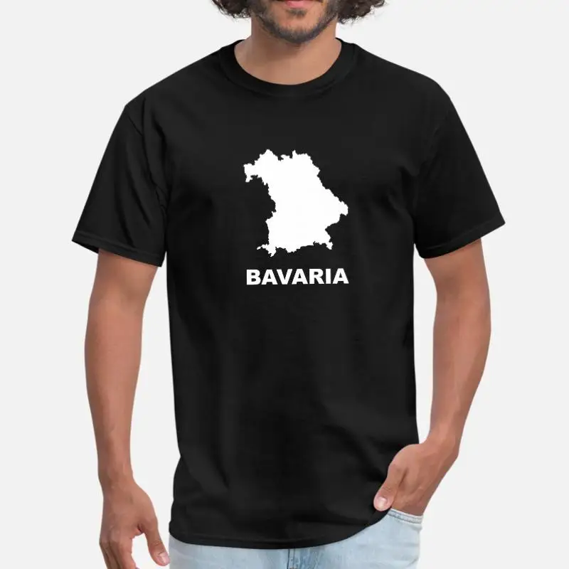 Men-Black Персонализированная Bavaria карта футболка для мужчин s женщин вырез лодочкой забавная Повседневная мужская футболка с коротким рукавом Homme хип-хоп - Цвет: Men-Black