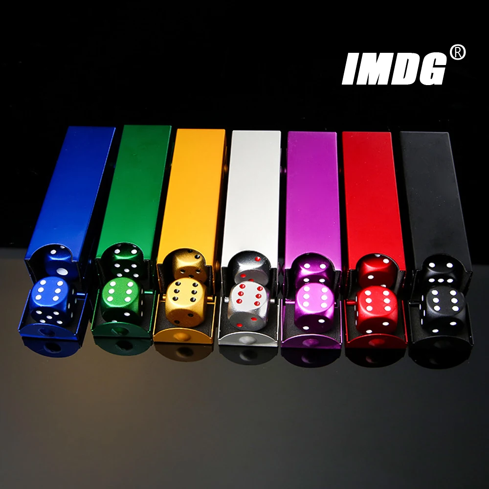 5pcs/pack Colorful Aluminum Alloy Metal Dice 16mm Round Corner Game Dice